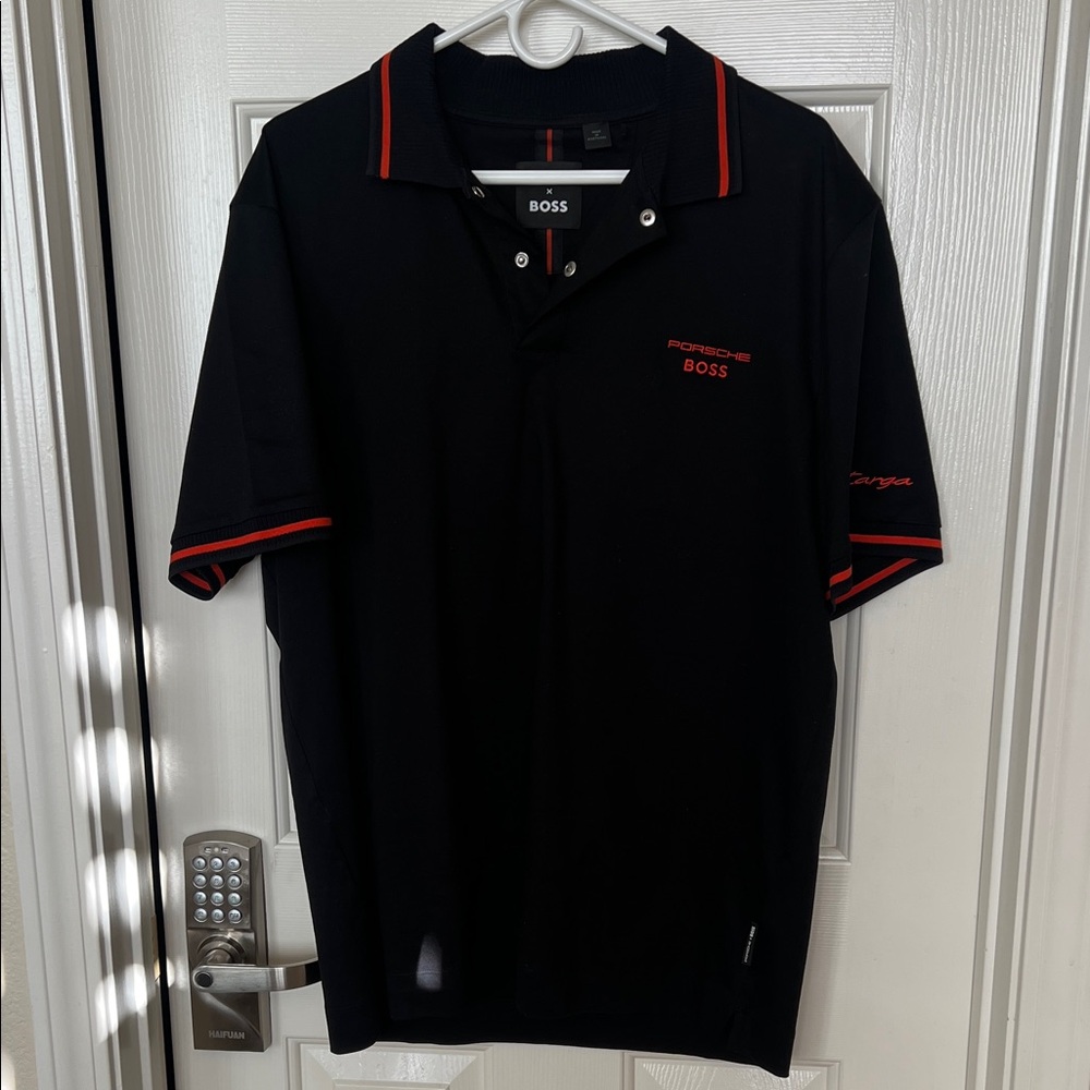 BOSS Porsche Black Polo